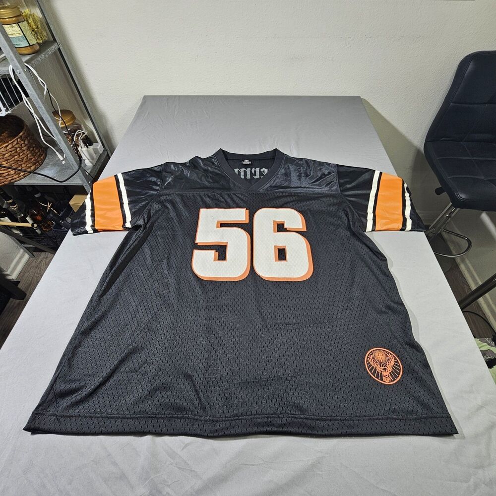 Jägermeister Football Jersey Vintage Mesh Promo Black Orange Men's Size Large 56